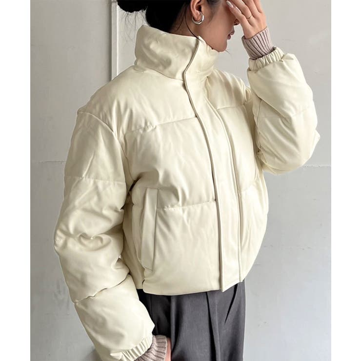 シンセティックレザー中綿ブルゾン | Jewelobe | 詳細画像2 