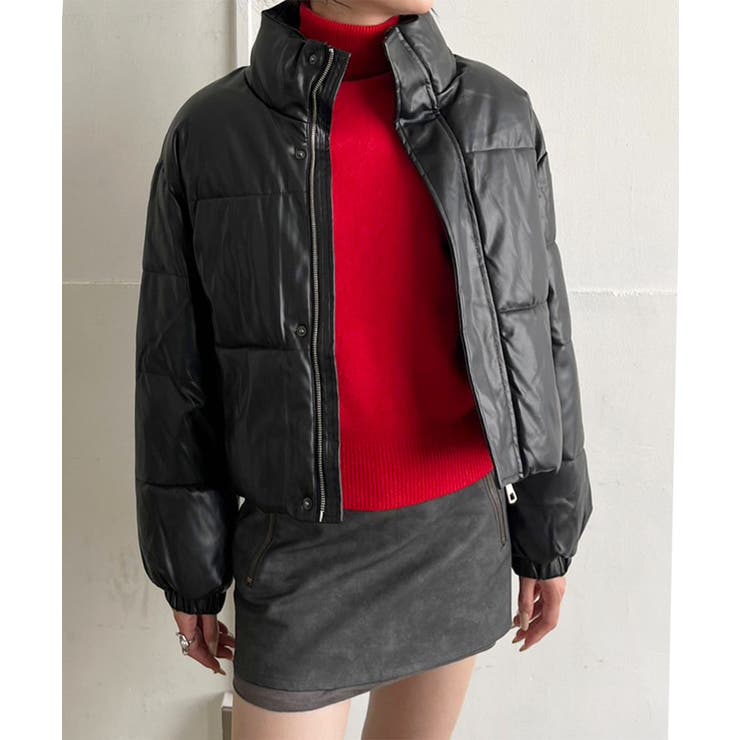 シンセティックレザー中綿ブルゾン | Jewelobe | 詳細画像24 