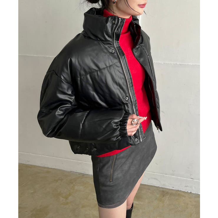 シンセティックレザー中綿ブルゾン | Jewelobe | 詳細画像25 