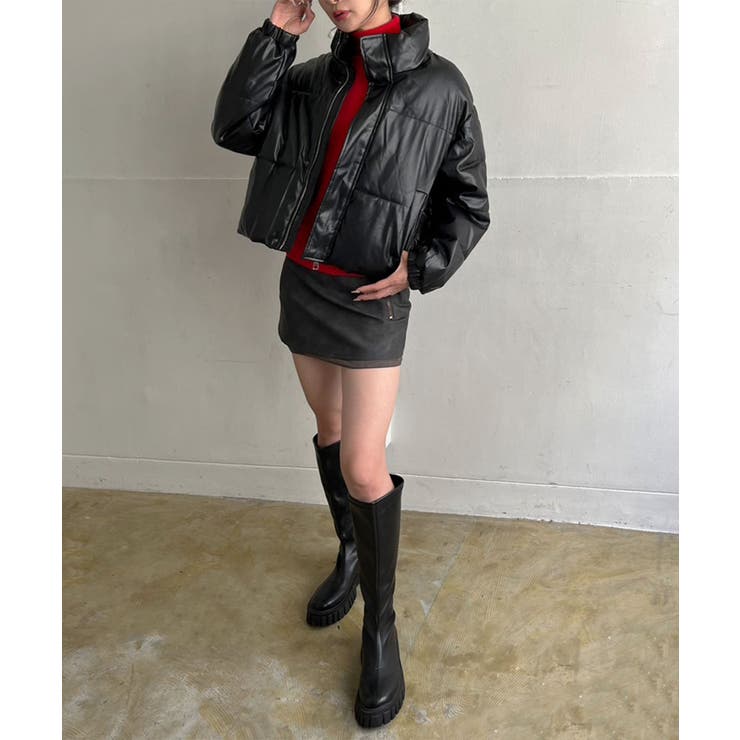 シンセティックレザー中綿ブルゾン | Jewelobe | 詳細画像27 