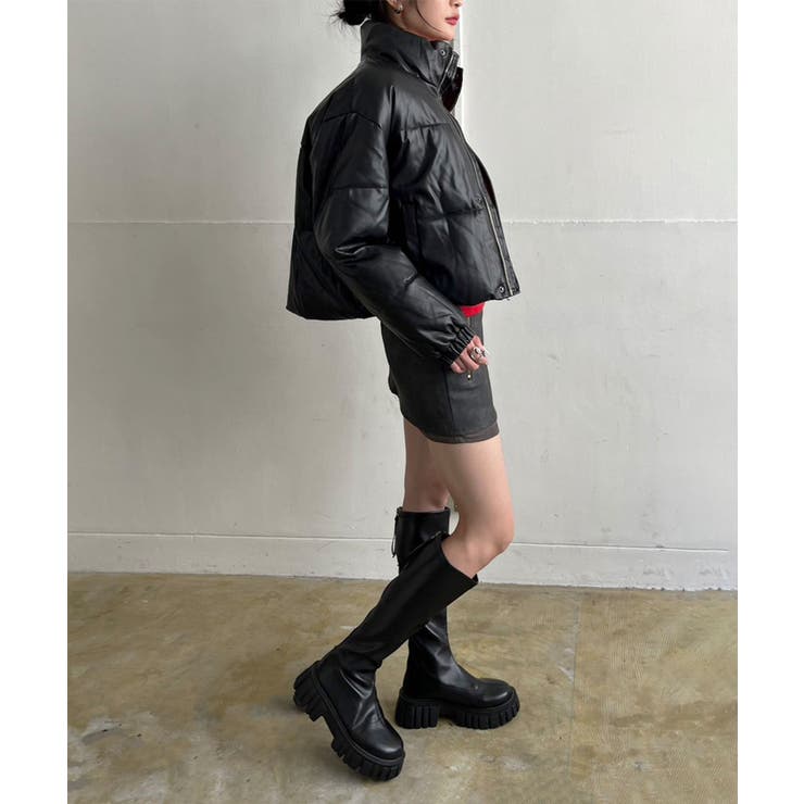 シンセティックレザー中綿ブルゾン | Jewelobe | 詳細画像28 