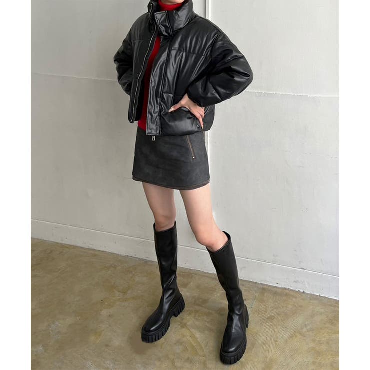 シンセティックレザー中綿ブルゾン | Jewelobe | 詳細画像29 