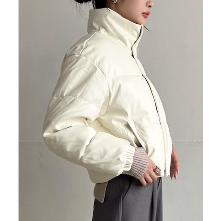 シンセティックレザー中綿ブルゾン | Jewelobe | 詳細画像3 