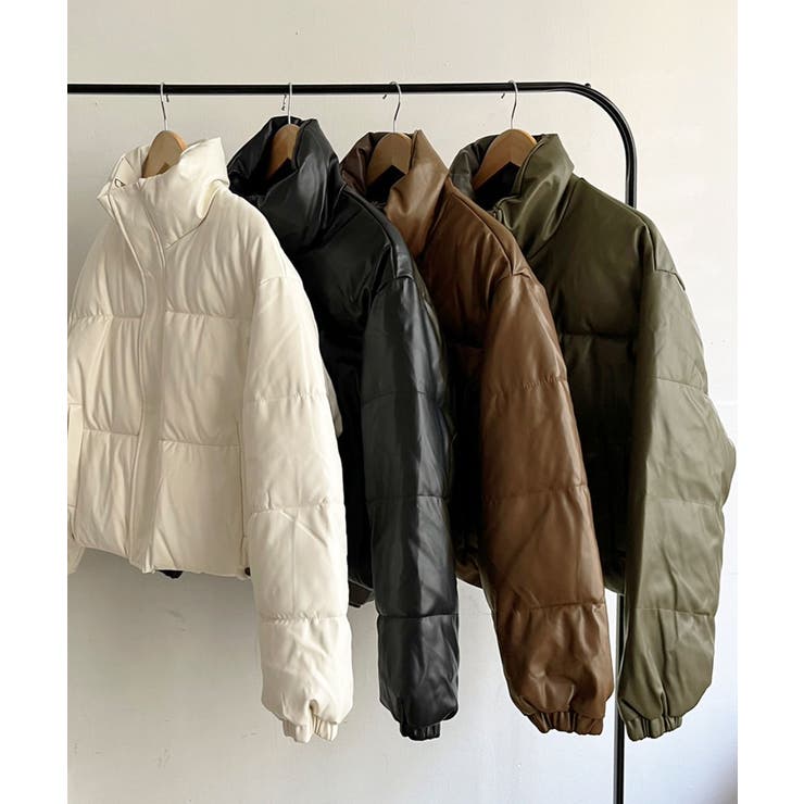 シンセティックレザー中綿ブルゾン | Jewelobe | 詳細画像30 