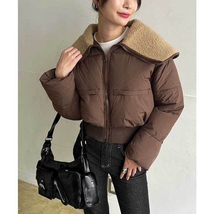 ビッグボアカラーショートパテッドブルゾン | Jewelobe | 詳細画像1 