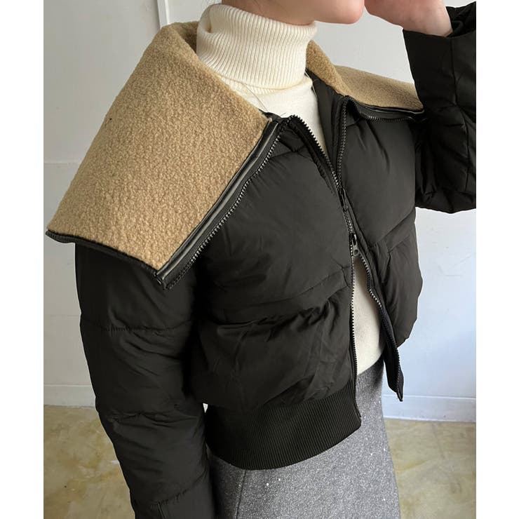 ビッグボアカラーショートパテッドブルゾン | Jewelobe | 詳細画像14 