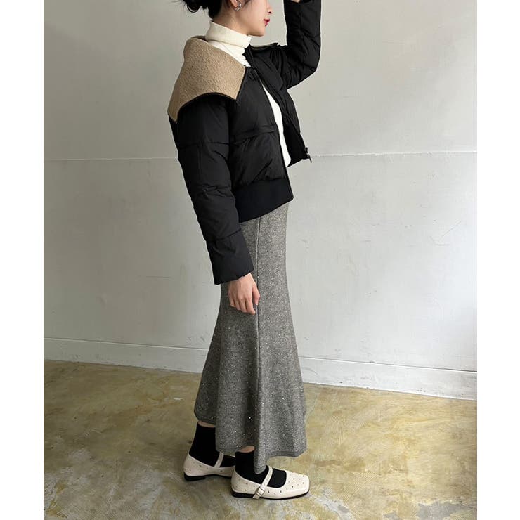 ビッグボアカラーショートパテッドブルゾン | Jewelobe | 詳細画像16 