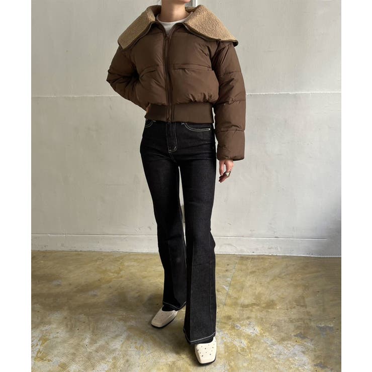 ビッグボアカラーショートパテッドブルゾン | Jewelobe | 詳細画像7 