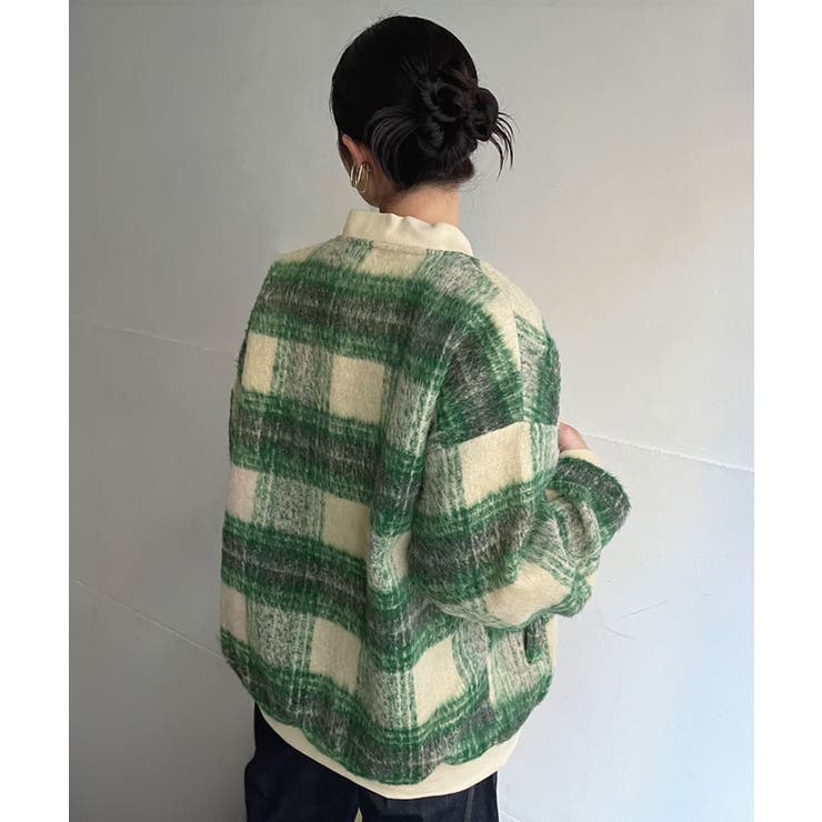 起毛チェックオーバーサイズブルゾン | Jewelobe | 詳細画像4 