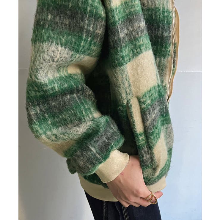 起毛チェックオーバーサイズブルゾン | Jewelobe | 詳細画像5 