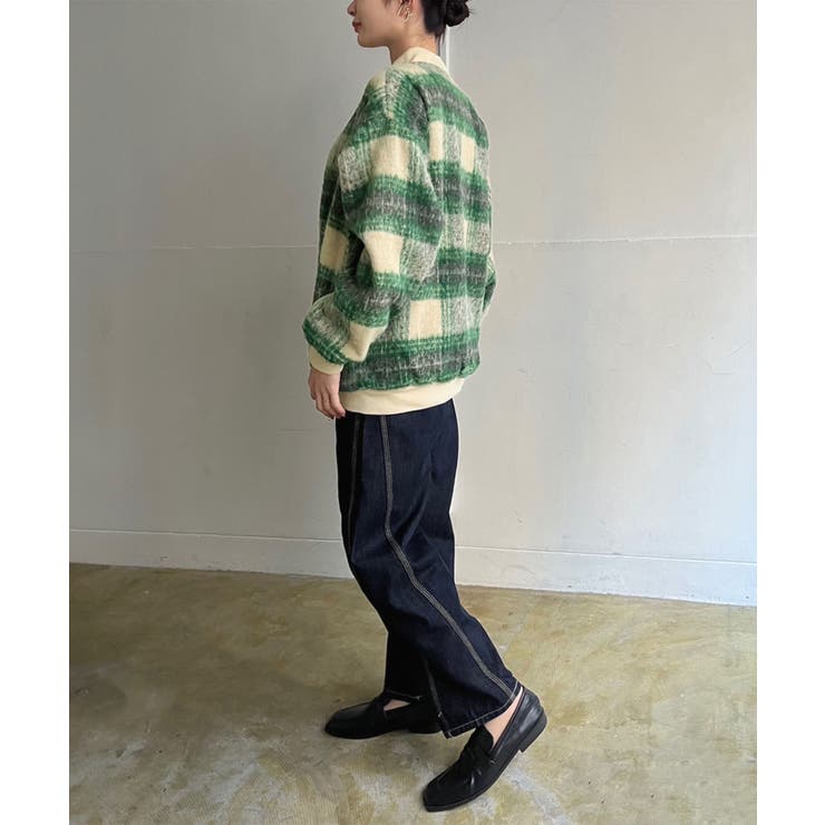 起毛チェックオーバーサイズブルゾン | Jewelobe | 詳細画像8 