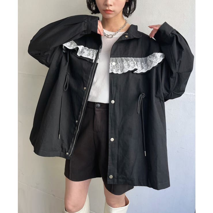 レースフリルルーズモッズブルゾン | Jewelobe | 詳細画像13 