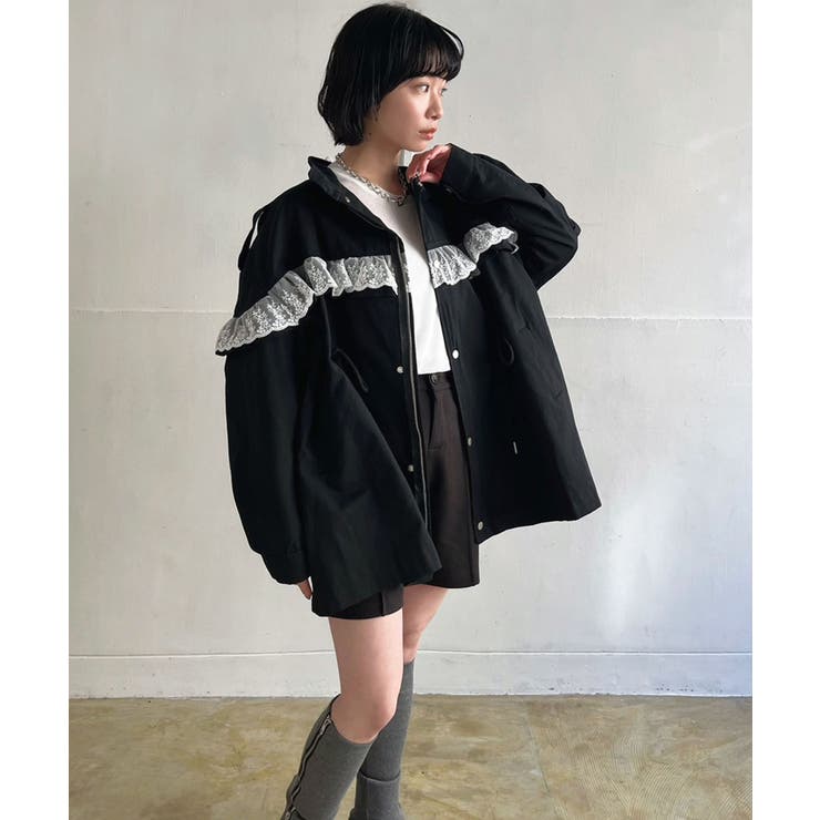 レースフリルルーズモッズブルゾン | Jewelobe | 詳細画像16 