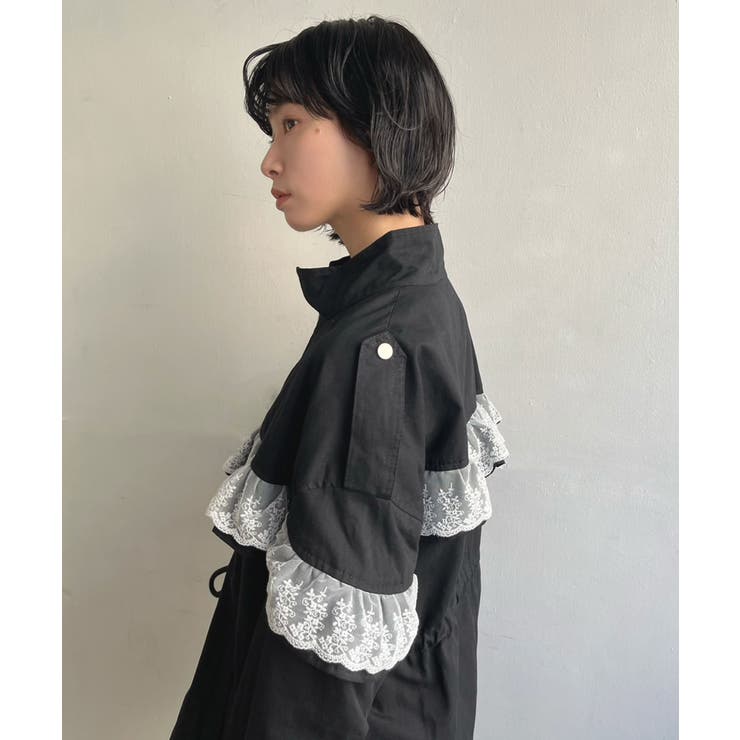 レースフリルルーズモッズブルゾン | Jewelobe | 詳細画像17 