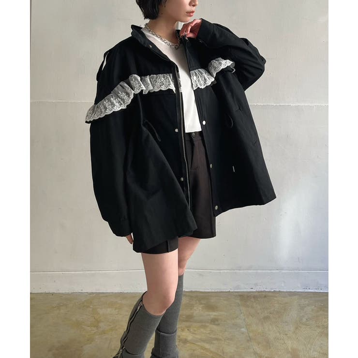 レースフリルルーズモッズブルゾン | Jewelobe | 詳細画像20 