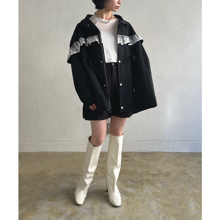 レースフリルルーズモッズブルゾン | Jewelobe | 詳細画像23 