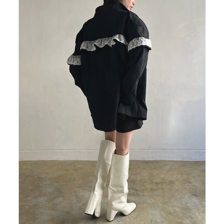 レースフリルルーズモッズブルゾン | Jewelobe | 詳細画像24 