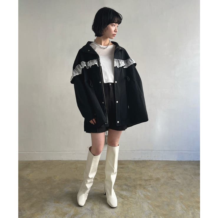 レースフリルルーズモッズブルゾン | Jewelobe | 詳細画像26 