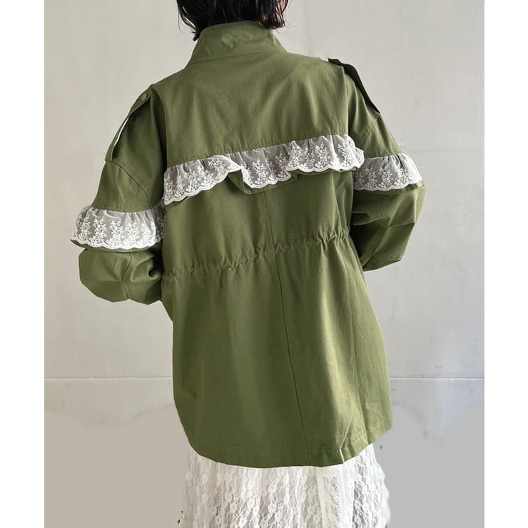 レースフリルルーズモッズブルゾン | Jewelobe | 詳細画像5 