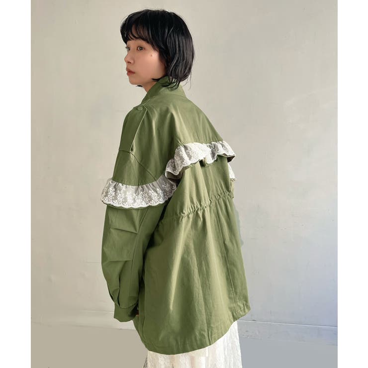 レースフリルルーズモッズブルゾン | Jewelobe | 詳細画像7 