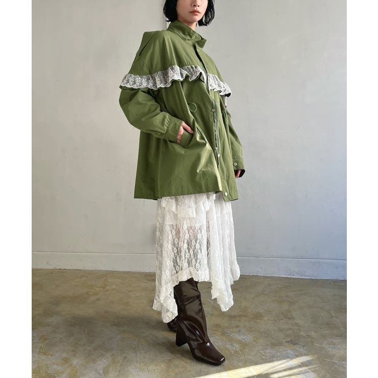 レースフリルルーズモッズブルゾン | Jewelobe | 詳細画像8 