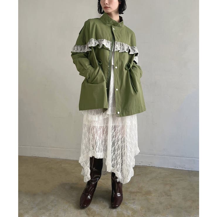 レースフリルルーズモッズブルゾン | Jewelobe | 詳細画像9 