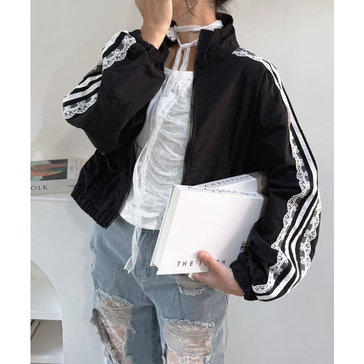 レースラインナイロンタッチスポーティーブルゾン | Jewelobe | 詳細画像2 