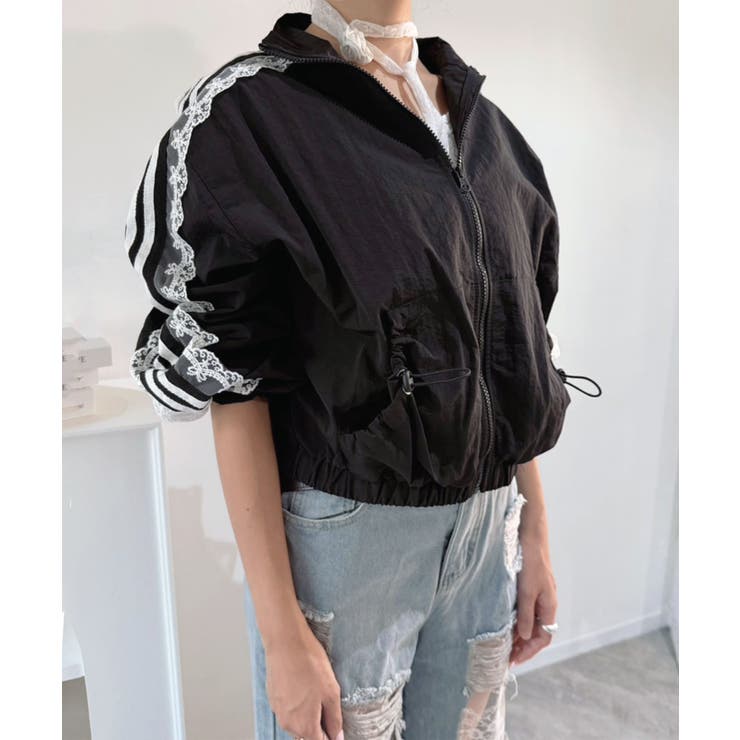 レースラインナイロンタッチスポーティーブルゾン | Jewelobe | 詳細画像6 