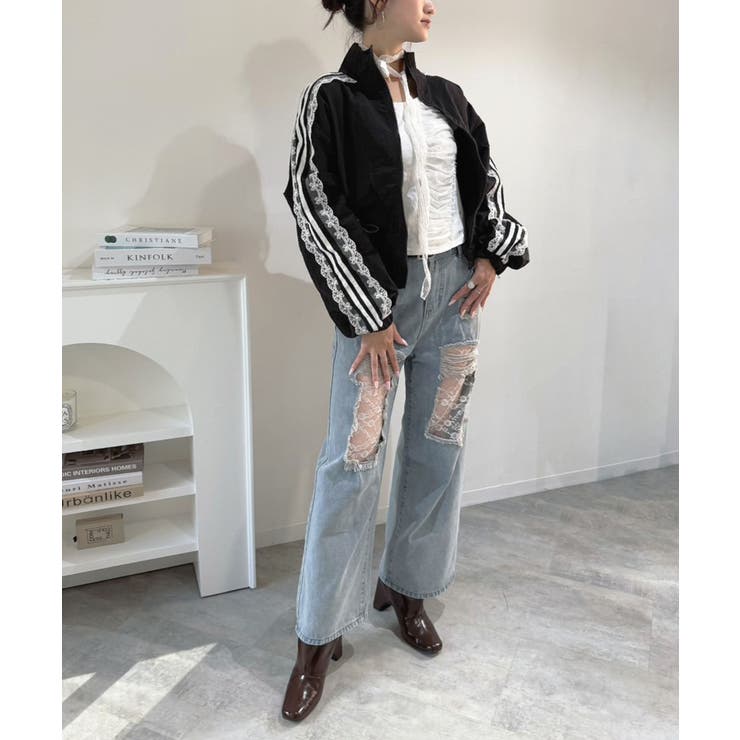 レースラインナイロンタッチスポーティーブルゾン | Jewelobe | 詳細画像7 