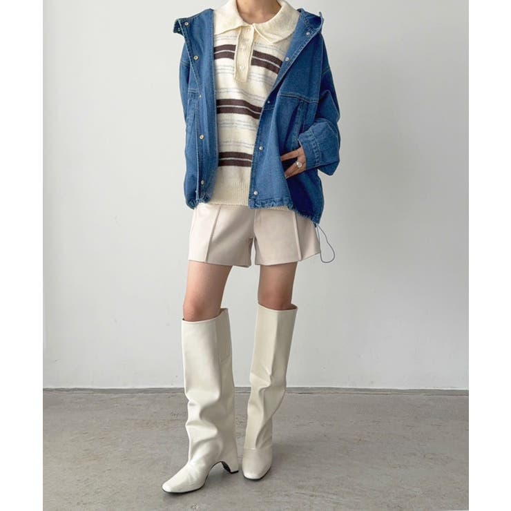 オーバーサイズフーディーデニムブルゾン | Jewelobe | 詳細画像21 