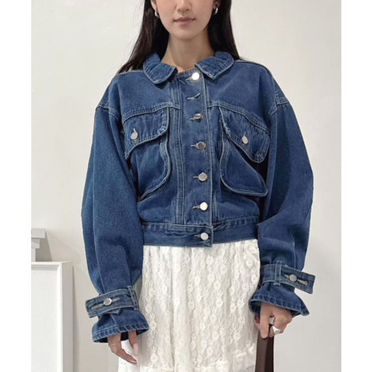 スリーブアレンジビッグポケットデニムジャケット | Jewelobe | 詳細画像1 