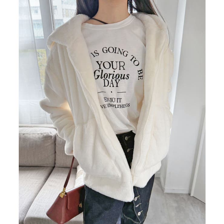 フェイクファーフーディーブルゾン | Jewelobe | 詳細画像1 