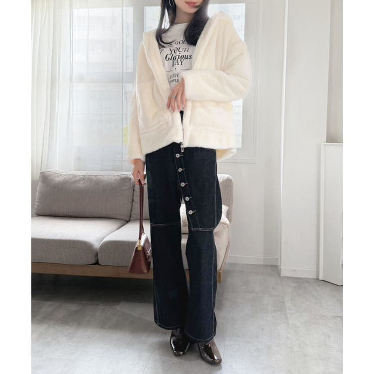 フェイクファーフーディーブルゾン | Jewelobe | 詳細画像13 