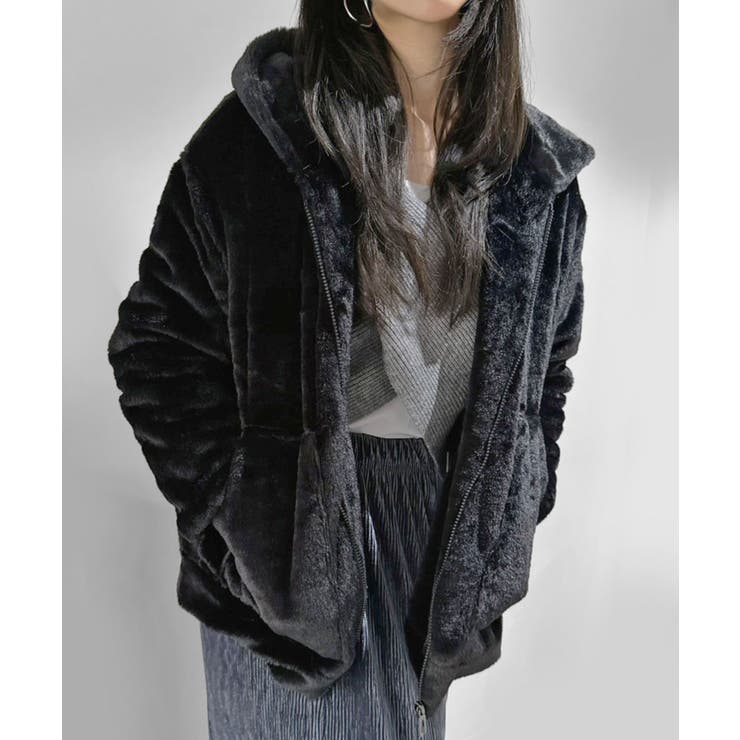 フェイクファーフーディーブルゾン | Jewelobe | 詳細画像21 