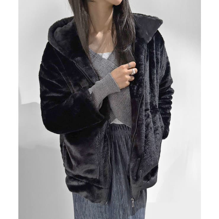 フェイクファーフーディーブルゾン | Jewelobe | 詳細画像23 