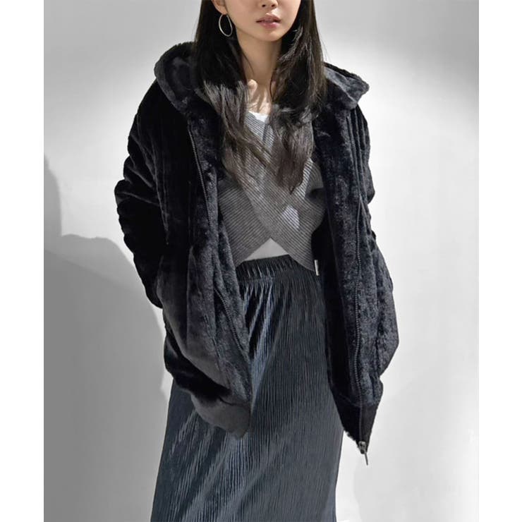 フェイクファーフーディーブルゾン | Jewelobe | 詳細画像25 