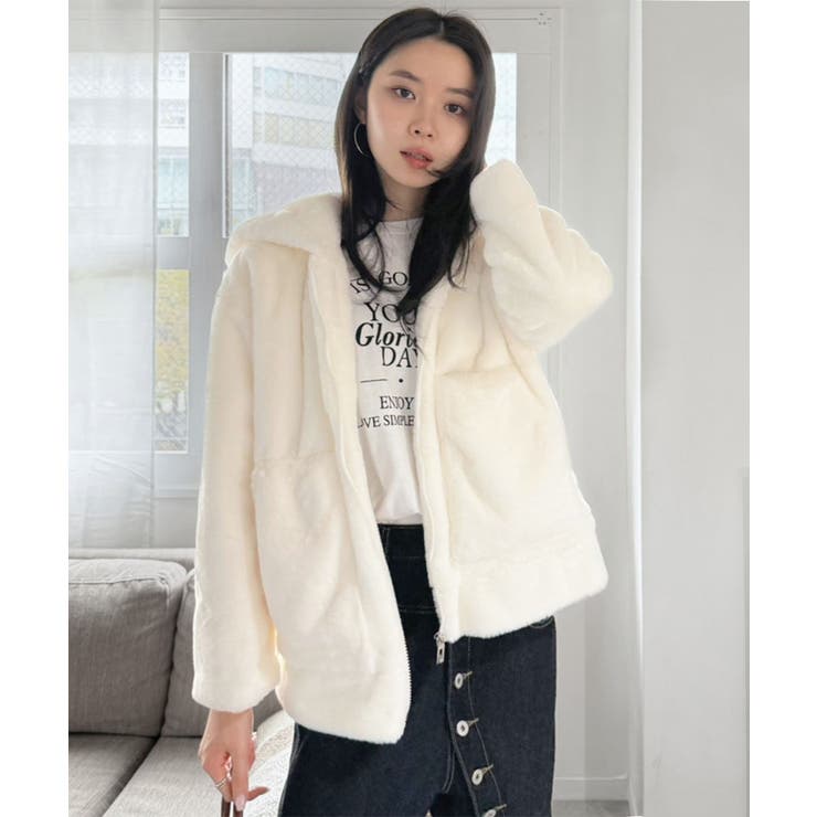 フェイクファーフーディーブルゾン | Jewelobe | 詳細画像8 