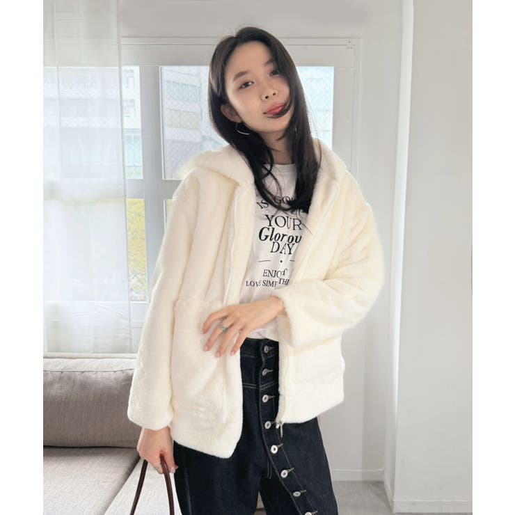 フェイクファーフーディーブルゾン | Jewelobe | 詳細画像9 