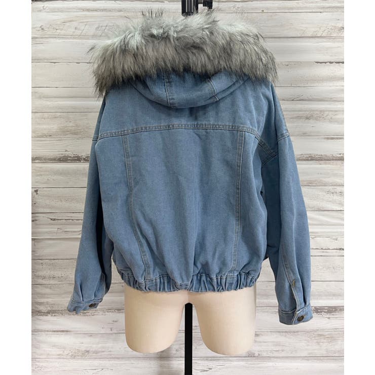 【ファー取り外し可】インナーボアデニムショートブルゾン | Jewelobe | 詳細画像14 