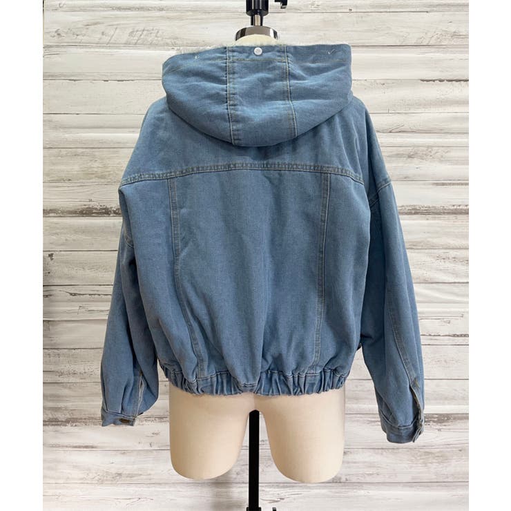 【ファー取り外し可】インナーボアデニムショートブルゾン | Jewelobe | 詳細画像16 