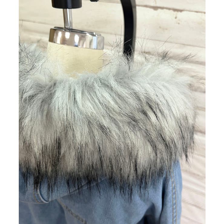 【ファー取り外し可】インナーボアデニムショートブルゾン | Jewelobe | 詳細画像18 