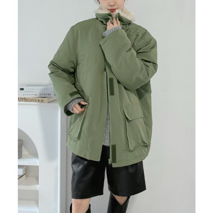 Baby Born カーキ ミリタリージャケット　ギミック　レディース テディショップ Teddyshop レディース ミドル丈ドロストミリタリー