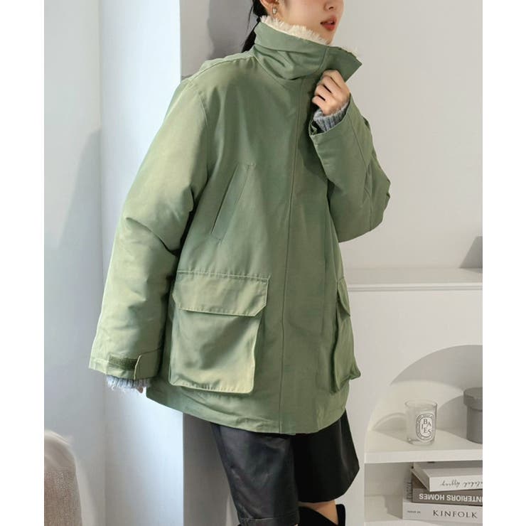 インナーファースタンドカラーミリタリージャケット | Jewelobe | 詳細画像16 