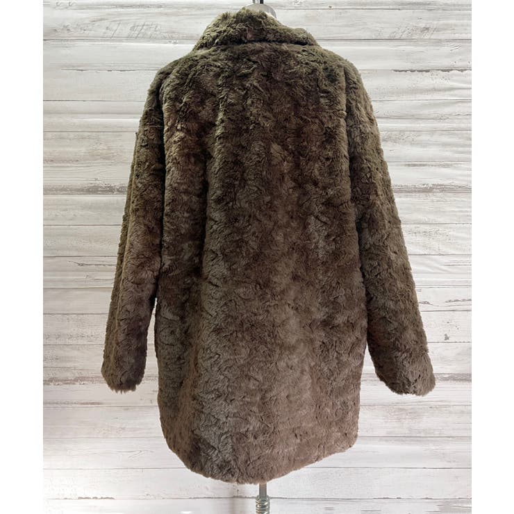 フェイクファーピークドラペルミディコート | Jewelobe | 詳細画像15 