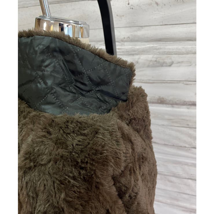 フェイクファーピークドラペルミディコート | Jewelobe | 詳細画像18 