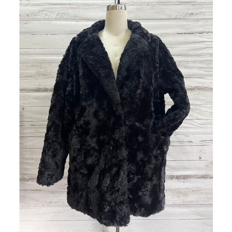 フェイクファーピークドラペルミディコート | Jewelobe | 詳細画像27 