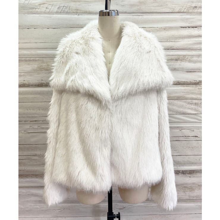 ビッグカラーフェイクファーショートコート | Jewelobe | 詳細画像14 