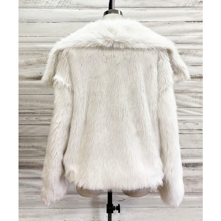 ビッグカラーフェイクファーショートコート | Jewelobe | 詳細画像15 