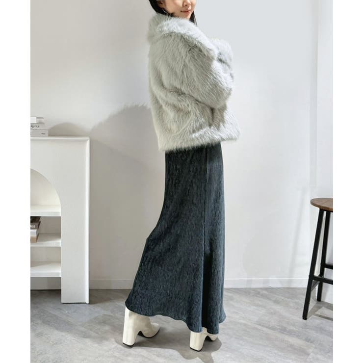 ビッグカラーフェイクファーショートコート | Jewelobe | 詳細画像22 