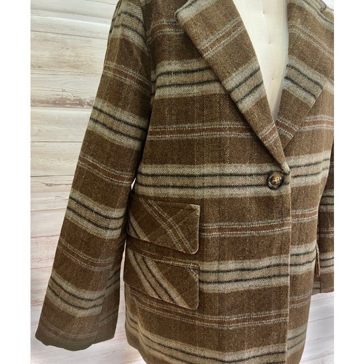 メルトンチェックインナーキルティングジャケット | Jewelobe | 詳細画像11 